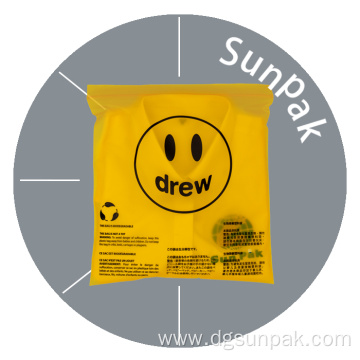 apparel cpe frosted zipper plastic ziplock bag